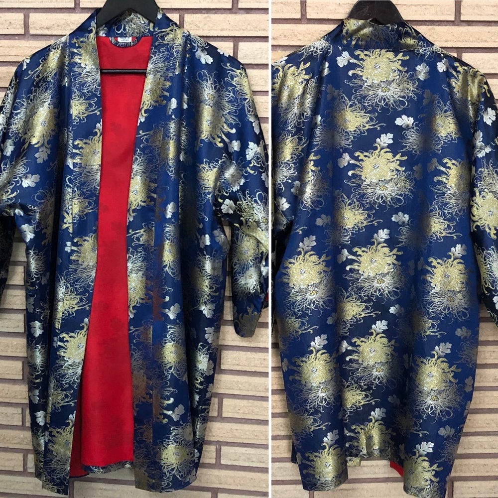 Vintage Unisex Japan Kimono - Bust 50 - Duster Jacket - Asian Style - Unisex
